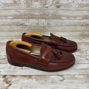 Allen Edmonds Maxfield Brown Leather Tassel Loafer Dress Shoes Men's Size 10